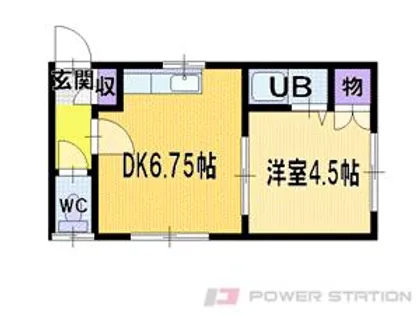 1DKの間取り画像