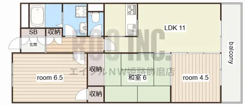 朝日プラザ姫路東【303号室】の間取り