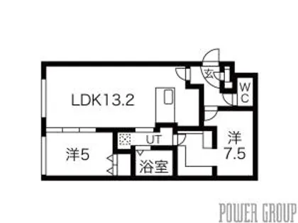 レブニーズ ザ・レジデンス二十四軒セカンド【4階】の間取り