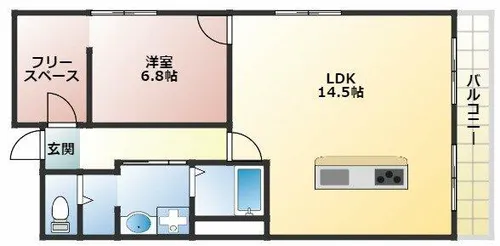 向陽センタービル【4階】の間取り