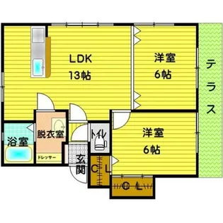 アートラフィーネC【101号室】の間取り