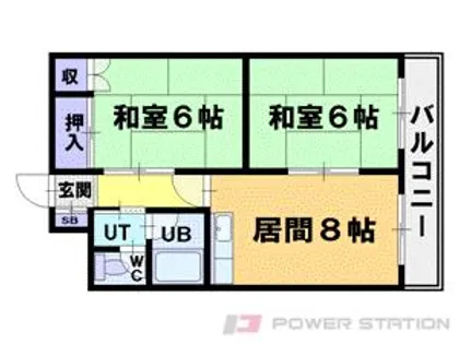 富岡レジデンス【5階】の間取り