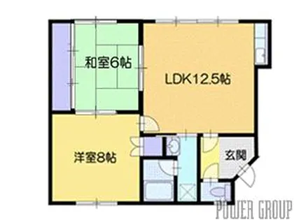 ハイツ幸成A【3階】の間取り