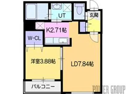 ウェルズビレッジ【1階】の間取り