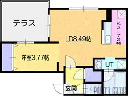 ウェルズビレッジ【1階】の間取り