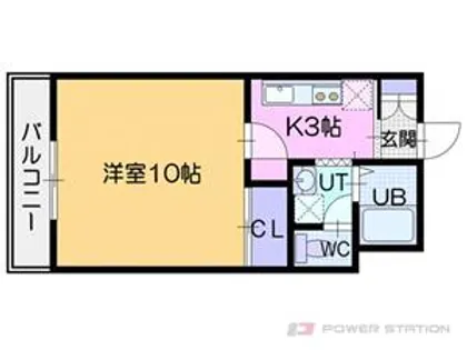 1Kの間取り画像