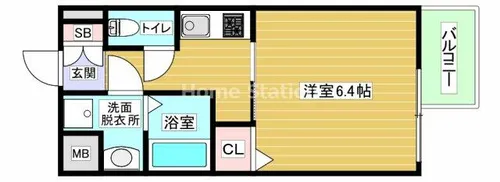 大阪府大阪市西淀川区花川2丁目【マンション】の間取り