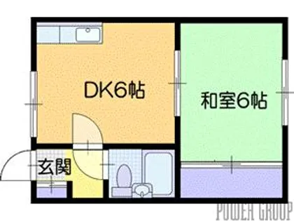 恵庭第一ハイツ【2階】の間取り