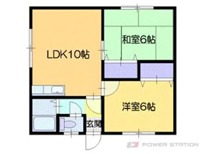 第2大島アパート【2階】の間取り