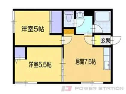 シティハイムルピナス【1階】の間取り
