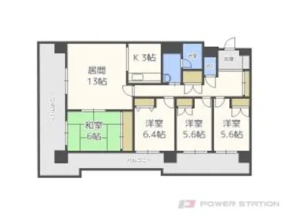 アルファスクエア円山【8階】の間取り