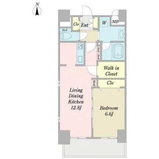 HERENCIA千代田【0203号室】の間取り