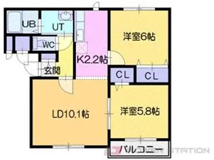 ラ・ルーチェ【1階】の間取り