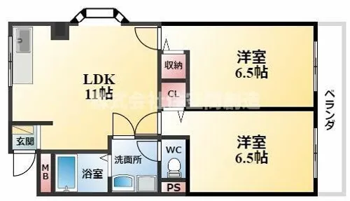 大阪府豊中市玉井町1丁目【マンション】の間取り