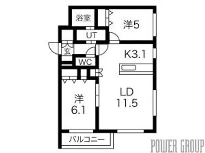 ラピス山の手【1階】の間取り