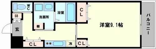 ドゥスプランドゥール【1002号室】の間取り