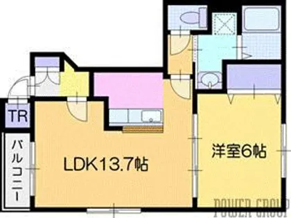 サンクリオージュ弐番館【1階】の間取り