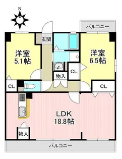 グランドソレイユ【205号室】の間取り