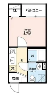 1Kの間取り画像