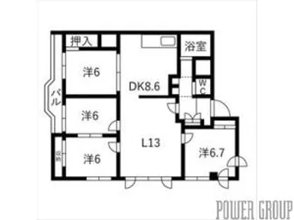 アートサイドテラス【10階】の間取り