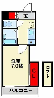シティマンション戸畑【506号室】の間取り