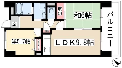アーバンドエル原【903号室】の間取り