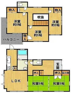 兵庫県三田市つつじが丘南3丁目【一戸建】の間取り