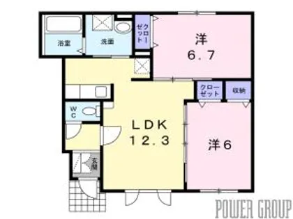 プロムナード漁Ⅱ【2階】の間取り