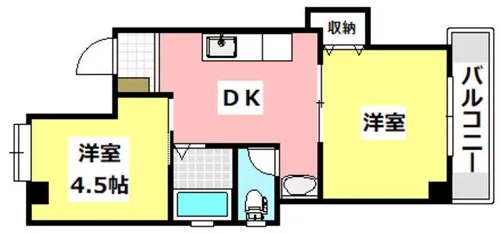 ハイツ雅Ⅱ【2階】の間取り