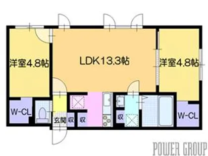 ノルフィーノN18【2階】の間取り
