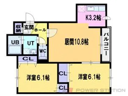 ヴィラソレイユ【2階】の間取り