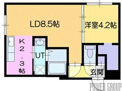 RainbowRoad恵庭(レインボーロード恵庭)【4階】の間取り
