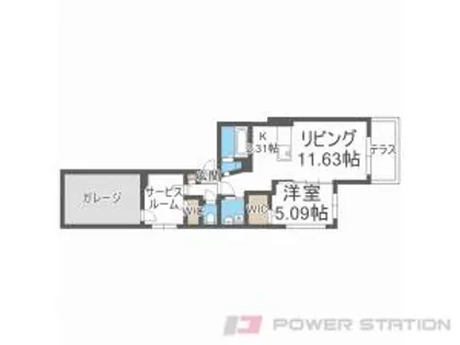 ビッグレジデンス旭ヶ丘【1階】の間取り