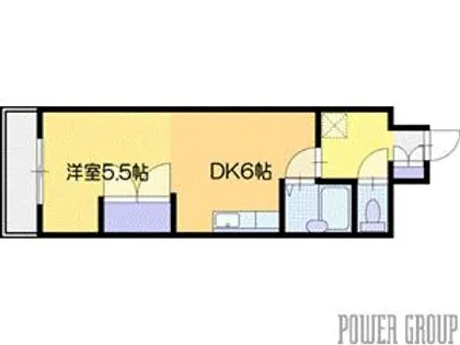 オクタワーズ野幌ウエストタワー【1階】の間取り