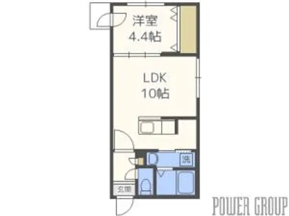アルファ山の手南【1階】の間取り