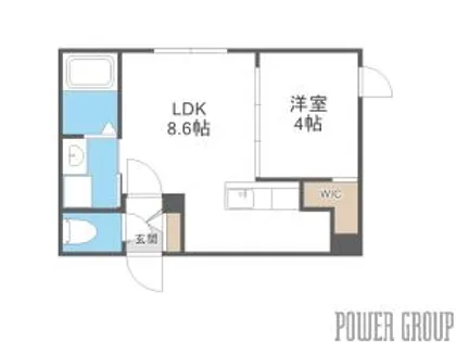 オルセーフラット西町南【1階】の間取り