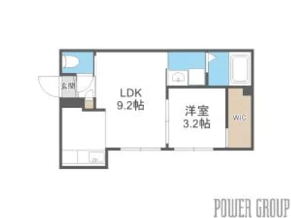 オルセーフラット西町南【1階】の間取り