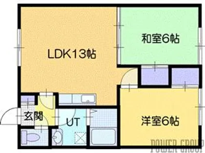 恵庭第6タウンマンション【1階】の間取り