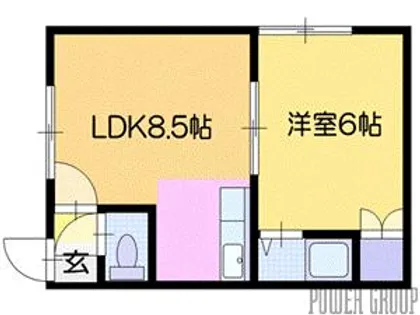 プリシア恵南【1階】の間取り