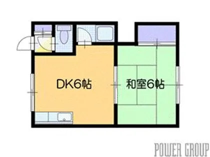 ハイツこまどりA棟【2階】の間取り