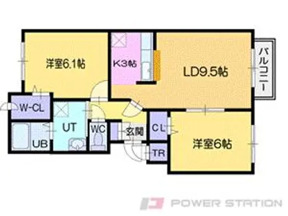 ブリューテ【4階】の間取り