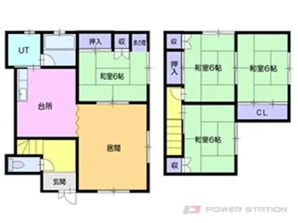 北海道小樽市天神1丁目【一戸建】の間取り