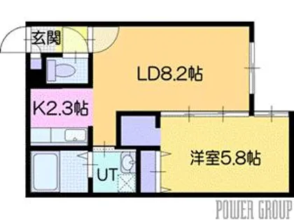PRIOR恵庭Ⅱ(プリオール)【2階】の間取り