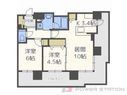 ブランズタワーアイム札幌大通公園【3階】の間取り