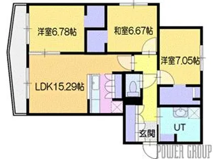 ピオネロ恵庭Ⅱ【4階】の間取り