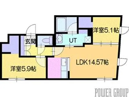ピオネロ恵庭Ⅰ A棟【3階】の間取り