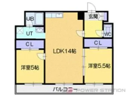 セントラル真々地Ⅱ【4階】の間取り