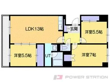 セントラル真々地Ⅱ【4階】の間取り
