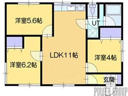 北海道恵庭市中島町1丁目【一戸建】の間取り
