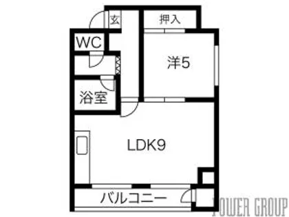 リベルティ大通【4階】の間取り